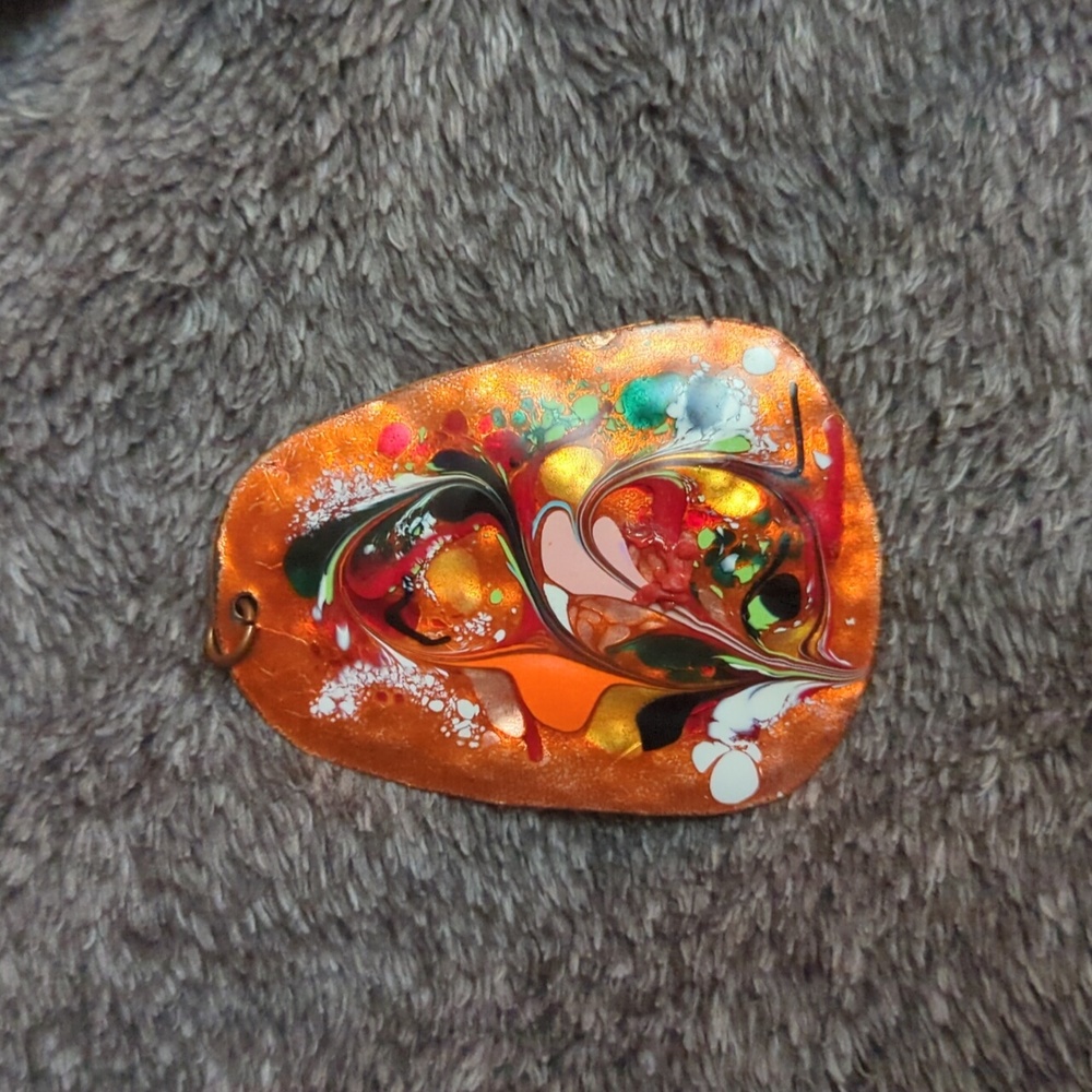 Vintage cooper abstract pendant